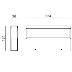 Regolo linea light applique led 24w 3000k alluminio anodizzato