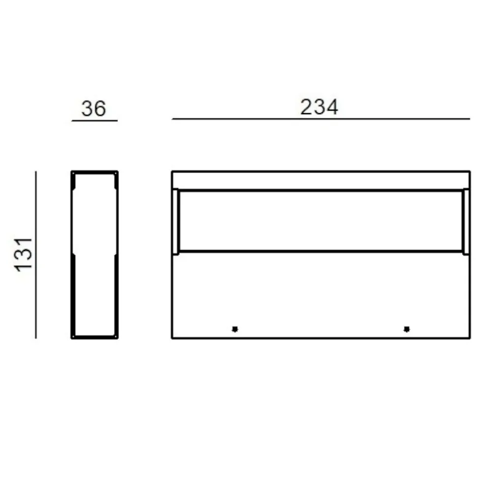 Regolo linea light applique led 24w 3000k alluminio anodizzato