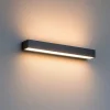 Regolo linea light applique nera led 3000k biemissione