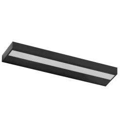 Regolo linea light applique nera led 3000k biemissione
