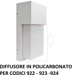 Ricambio policarbonato bianco per cod 922- 923 924
