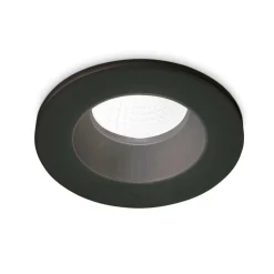 Room-65 fi round ideal lux faretto da incasso led 8w 3000k nero tondo