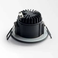 Room-65 fi round ideal lux faretto da incasso led 8w 3000k nero tondo