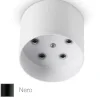 Rosone rotondo nero 5 uscite ideal lux