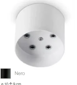 Rosone rotondo nero 5 uscite ideal lux