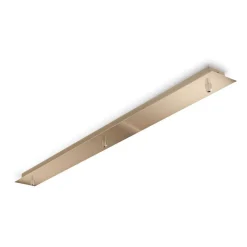 Rosone struttura rettangolare 3 uscite metallo ottone ideal lux
