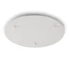 Rosone tondo bianco 3 fori gea luce diametro 30cm