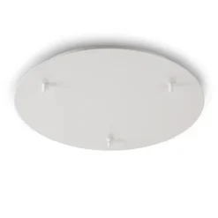 Rosone tondo bianco 3 fori gea luce diametro 30cm