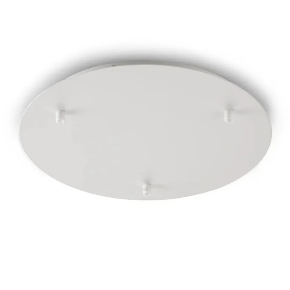 Rosone tondo bianco 3 fori gea luce diametro 30cm