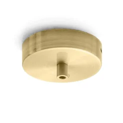 Rosone tondo oro ottone gea luce per lampada a sospensione