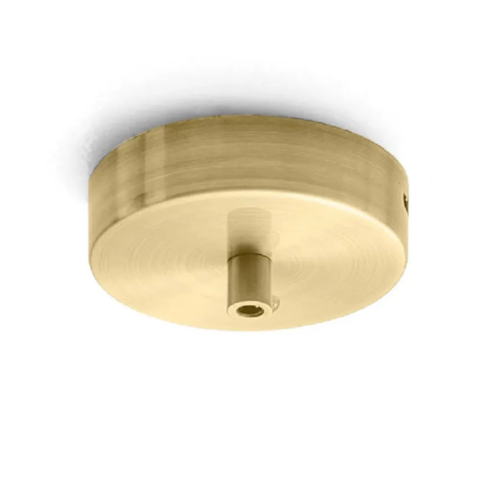 Rosone tondo oro ottone gea luce per lampada a sospensione