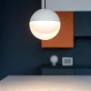 Rossini linea light lampada a sospensione sfera bianca led 3000k