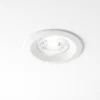 Rotondo faretto metallo bianco da incasso a soffitto isyluce