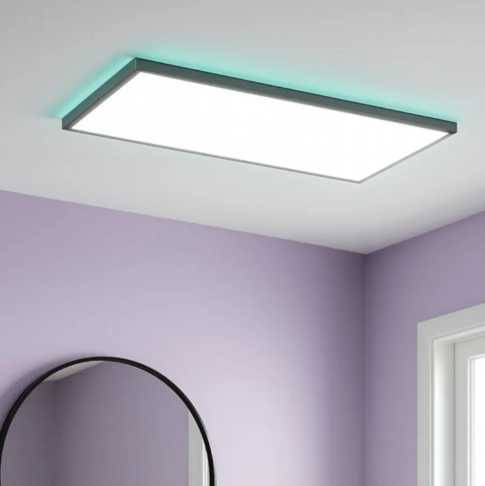 Rovito z eglo plafoniera da bagno controllo remoto led rgb 2700k a 6500k ip44