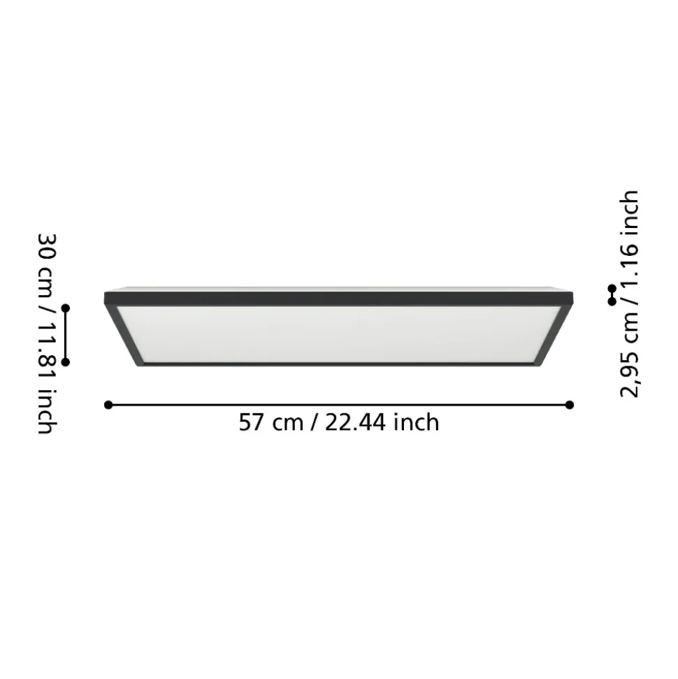 Rovito z eglo plafoniera da bagno controllo remoto led rgb 2700k a 6500k ip44