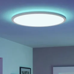 Rovito z eglo plafoniera da bagno circolare led rgb 2700k a 6500k ip44