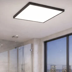 Rovito z eglo plafoniera nera per bagno ip44 led rgb 2700k a 6500k