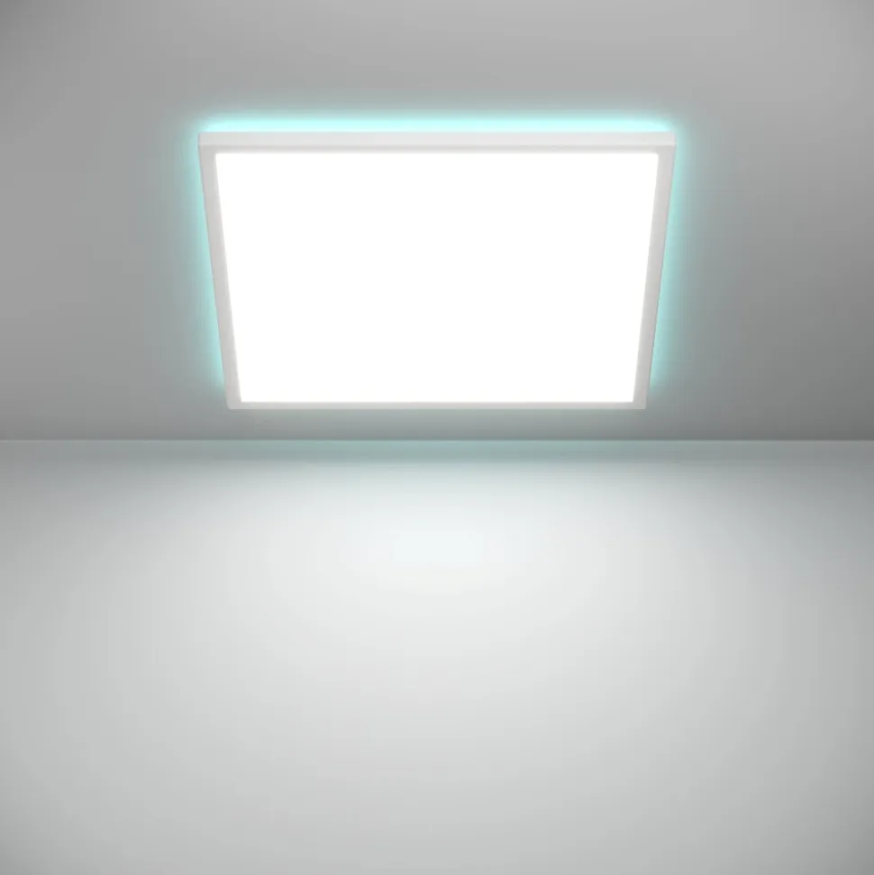 Rovito z eglo plafoniera quadrata da bagno led rgb 2700k a 6500k ip44