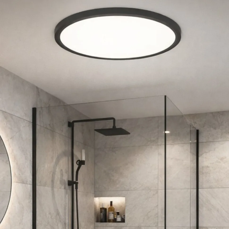 Rovito z eglo plafoniera tonda da bagno moderno led rgb 2700k a 6500k ip44