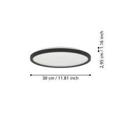 Rovito z eglo plafoniera tonda da bagno moderno led rgb 2700k a 6500k ip44