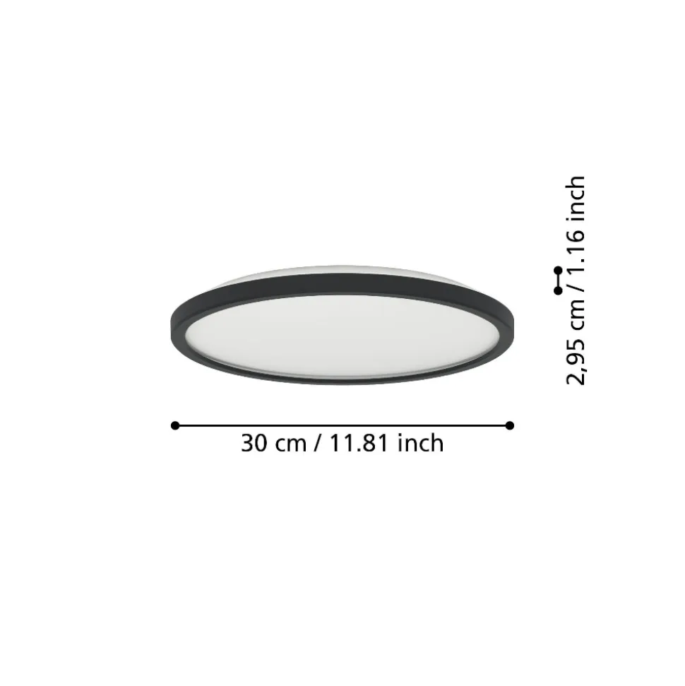 Rovito z eglo plafoniera tonda da bagno moderno led rgb 2700k a 6500k ip44