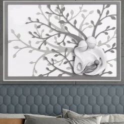 Sacra famiglia capezzale 70x48 grigio capoletto albero della vita