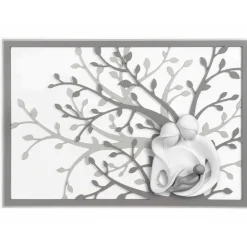 Sacra famiglia capezzale 70x48 grigio capoletto albero della vita