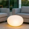 Sasso pt1 d25 lampada da terra per giardino esterno bianca ip44 ideal lux