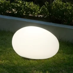 Sasso pt1 ideal lux lampada per giardino sfera bianca
