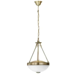 Savoy eglo lampadario da cucina classica paralume in vetro satinato