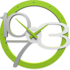 Scarlett orologio da parete design moderno legno verde mela - grigio