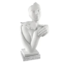 Scultura soprammobile abbraccio h40cm base argento bongelli preziosi