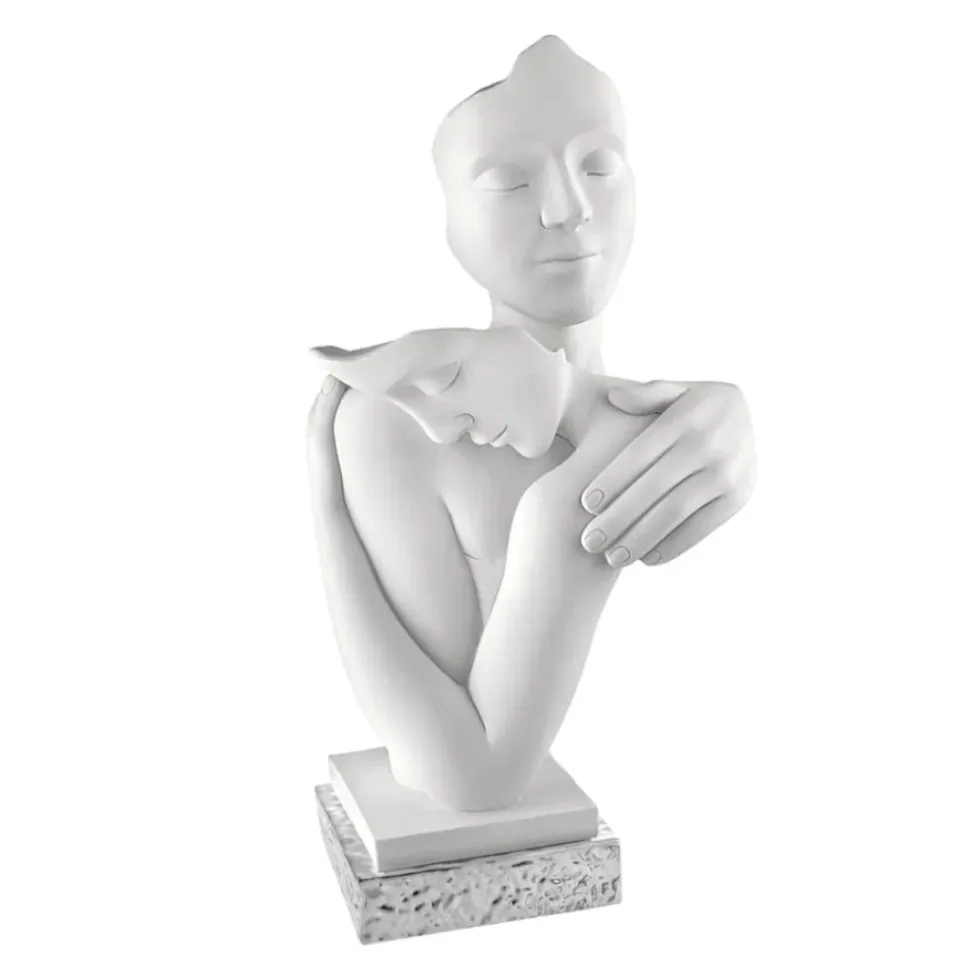 Scultura soprammobile abbraccio h40cm base argento bongelli preziosi