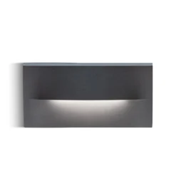 Segnapasso a parete per esterno led 4w 4000k rettangolare grafite