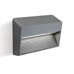 Segnapasso a parete per esterno grafite rettangolare led 13w 3000k