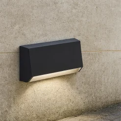 Segnapasso a parete per esterni led 2w 4000k grafite ip65