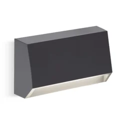 Segnapasso a parete per esterni led 2w 4000k grafite ip65