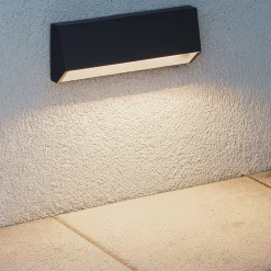 Segnapasso a parete per esterno led 4w 4000k squadrato grafite