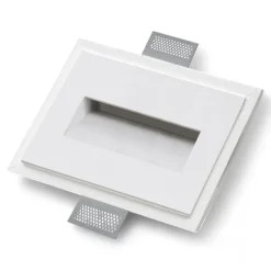 Segnapasso a scomparsa per interni led 2,2w 3000k da incasso cristaly gesso