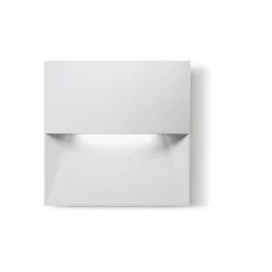 Segnapasso bianco da esterno led 8w 3000k da incasso a parete