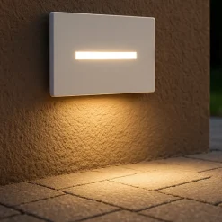 Segnapasso bianco da esterno per incasso led 3w cct ip54