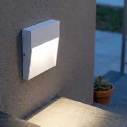 Segnapasso bianco led 3w 4000k per esterno quadrato gea luce