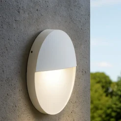 Segnapasso bianco per esterno a parete led 6w 3000k ip65