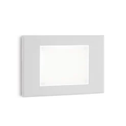Segnapasso bianco per esterno da incasso a parete led 3w 3000k