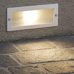 Segnapasso bianco per esterno da incasso led 10w 4000k