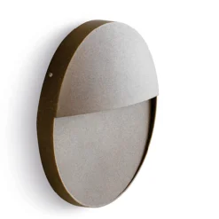Segnapasso corten da esterno rotondo per parete led 6w 3000k