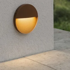 Segnapasso corten per esterni rotondo led 3w 3000k ip65