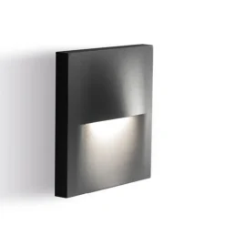 Segnapasso da esterno a parete led 3w 3000k quadrato grafite