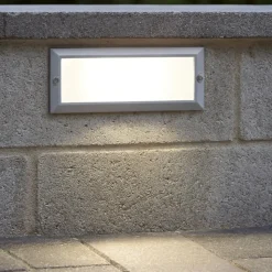 Segnapasso da esterno bianco rettangolare da incasso a parete