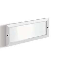 Segnapasso da esterno bianco rettangolare da incasso a parete
